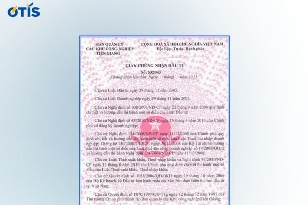 在越南如何调整投资证书